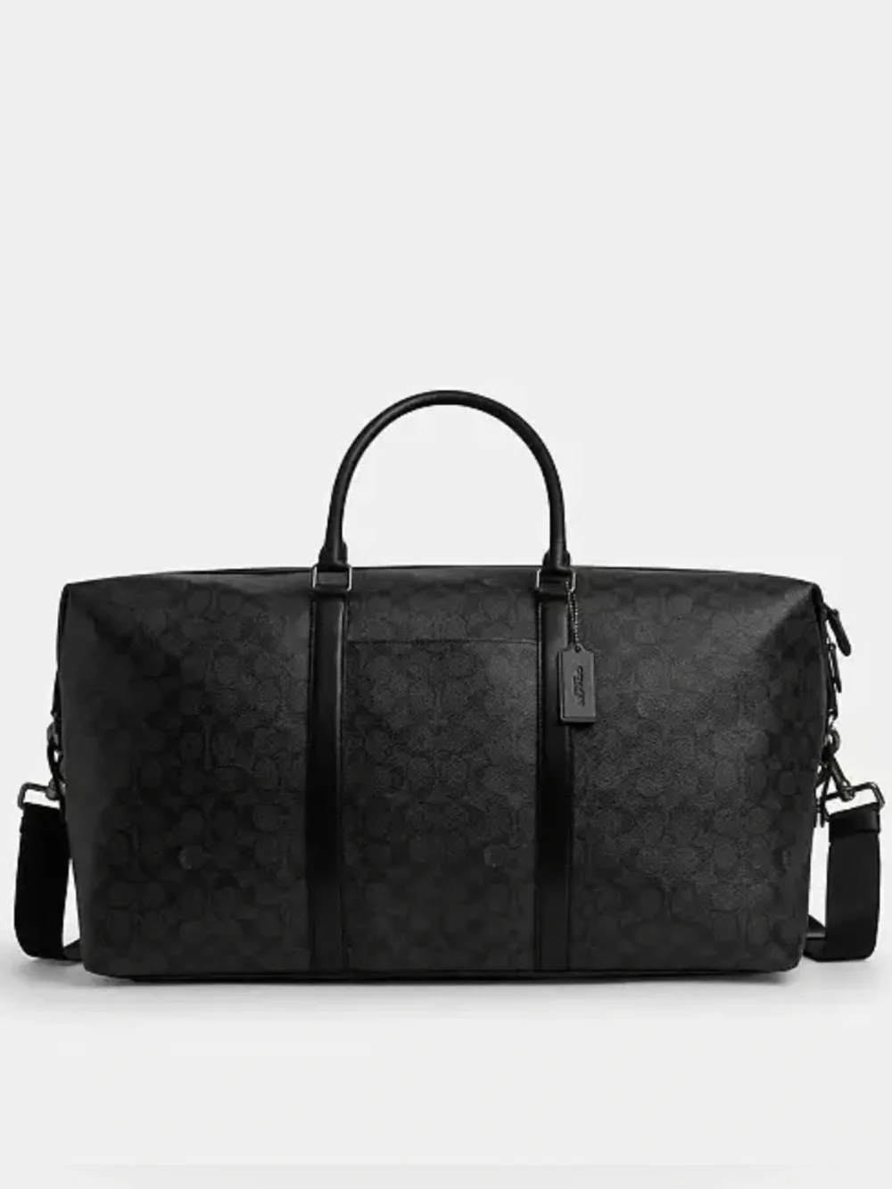 Coach Black Signature Monogram Extra Large Travel Duffle